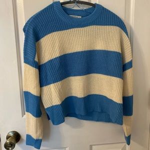 Blue and White Stripe Sweater